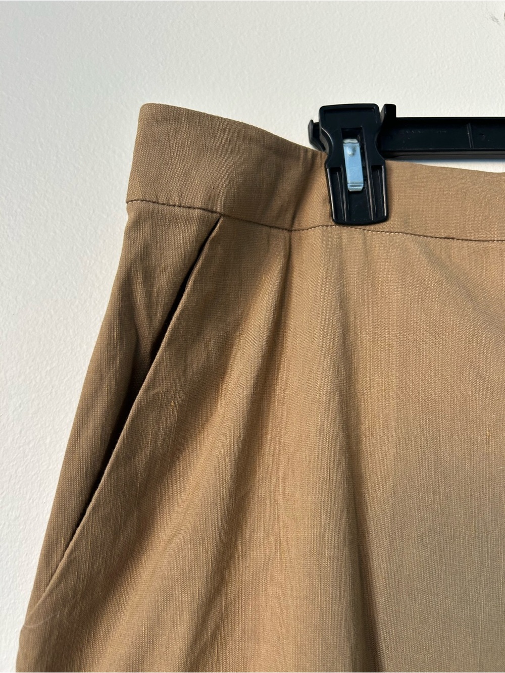 Jenni Kayne Linen Keaton Pants Khaki Wide Leg Trousers Size 14 NWT Luxury Work - Picture 6 of 14